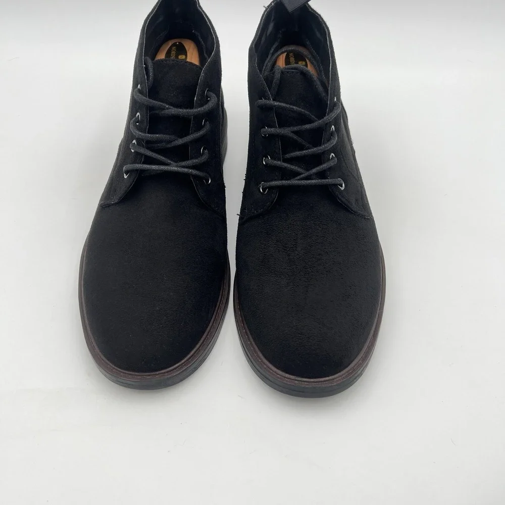 Alfani Aiden Chukka Boots Men's 10M Black Faux Suede Lace-Up Ankle Boots